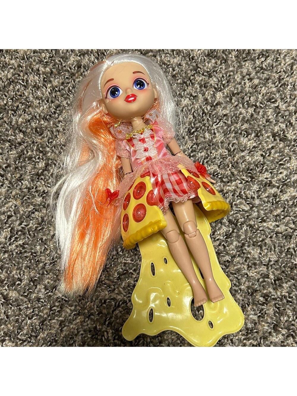 Fidgie Friends Fashion Doll 10.5” Pizza Slice Pop Fidget Dress Articulated